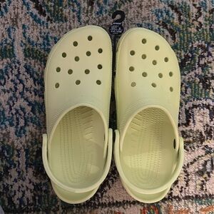 Pale yellow green crocs -brand new!